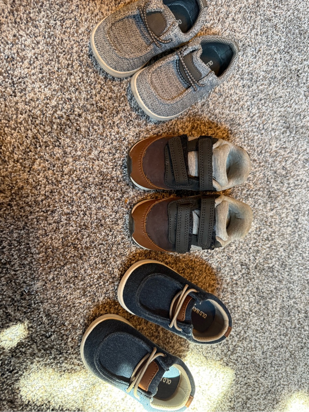 Old Navy Toddler Navy and Brown Casual Sneakers